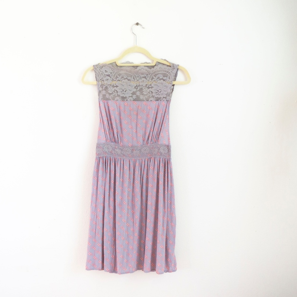 Free People lavender floral lace dress